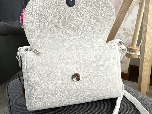 Bolso bandolera piel blanco - Imagen 3