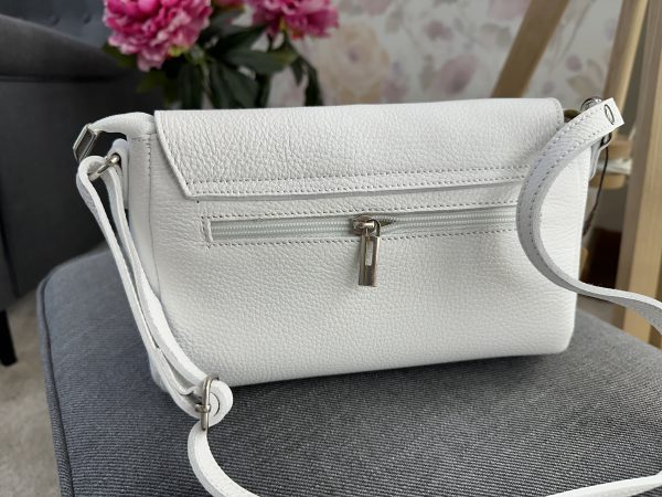 Bolso bandolera piel blanco - Imagen 4