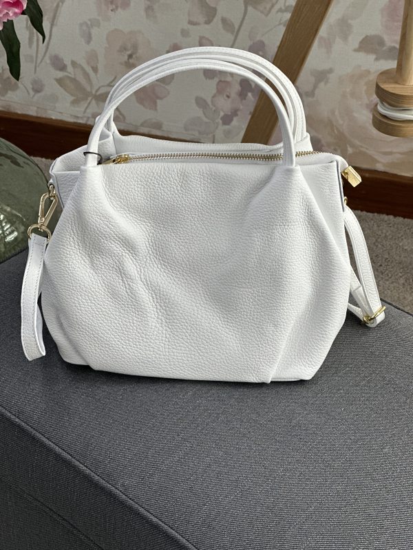 Bolso Piel Bandolera y de mano blanco