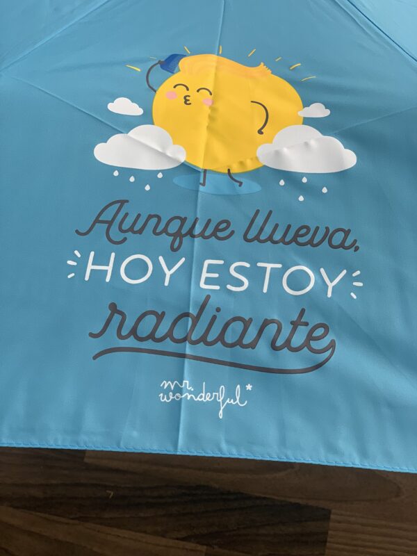 Mr.Wonderful Paraguas plegable con frase - Imagen 3