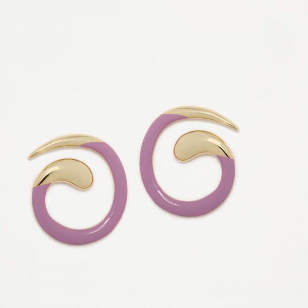 PENDIENTES presion espiral rosa