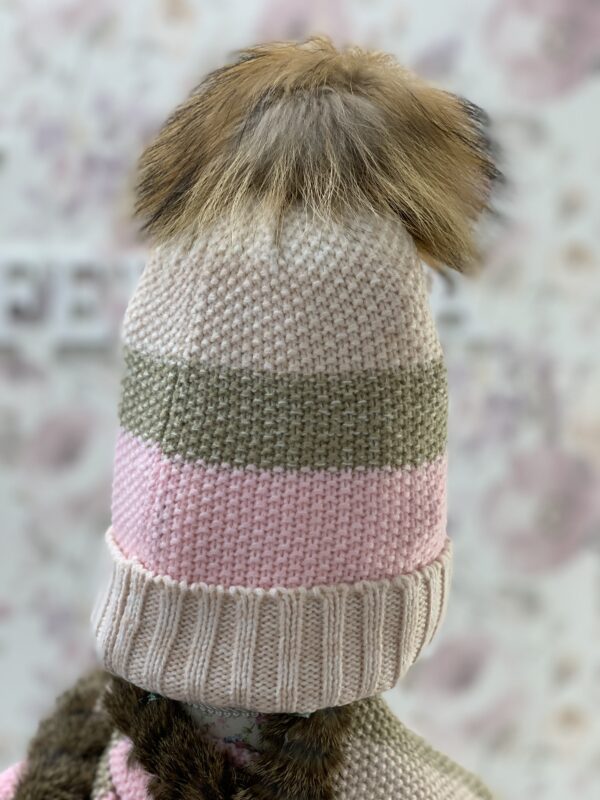 DONATZELLI gorro y cuello conjunto rosa - Imagen 2