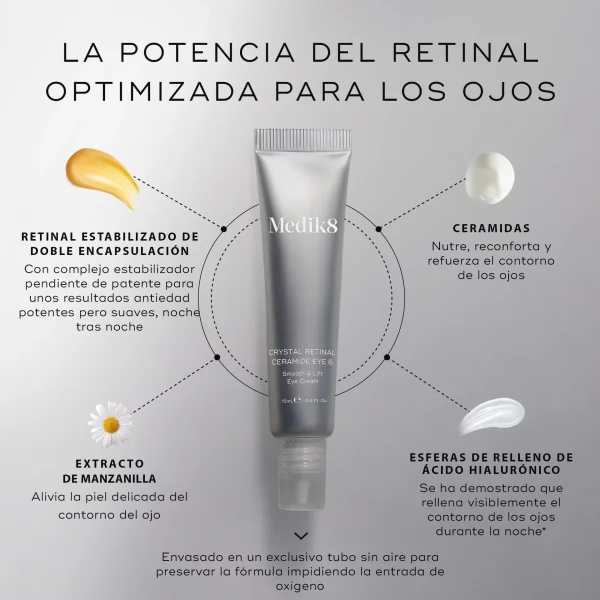 Medik 8 Crystal Retinal ceramide eye 10 contorno de ojos 15ml - Imagen 5