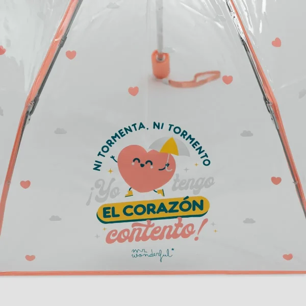 Mr Wonderful paraguas plegable transparente - Imagen 6